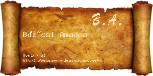 Bécsi Amadea névjegykártya